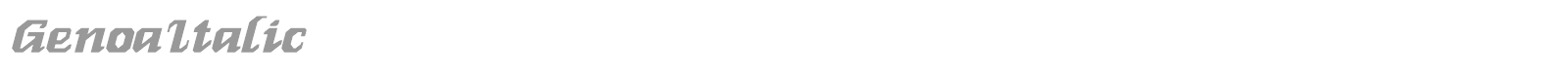 GenoaItalic font preview